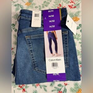 Calvin Klein High-Rise Skinny Jeans Storm Blue Size 14 NWT